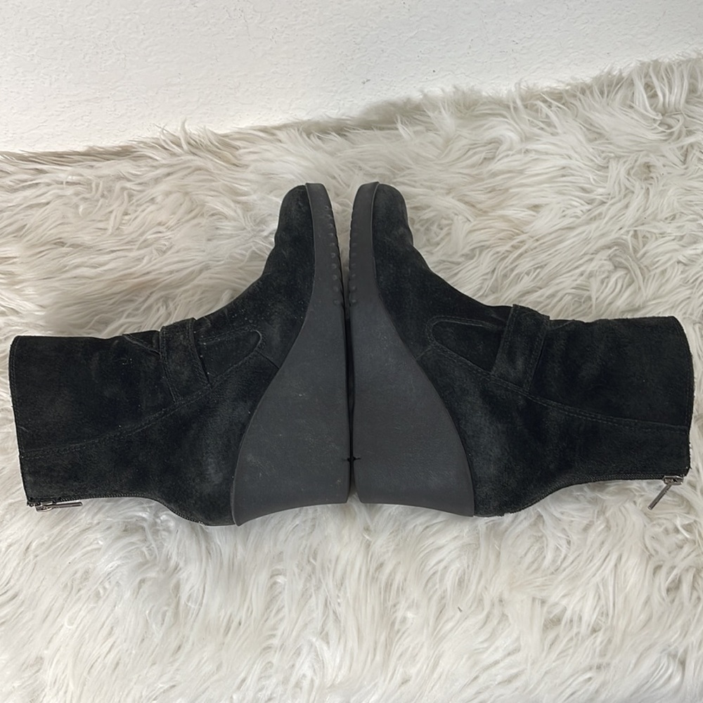 Ugg Australia Women's Black Suede Gisselle 5593 Wedge Heel Ankle Boots Size 8 - Picture 8 of 13
